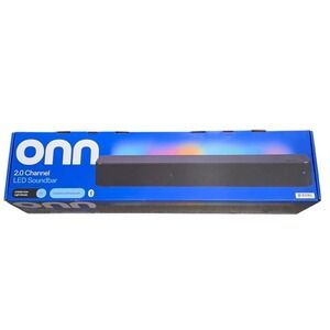 Onn 2.0 Channel LED Soundbar 20 Inch Bluetooth Multi-Color Lighting New in Box